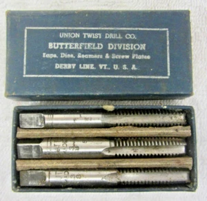 Caja Original 3 Piezas De Colección BUTTERFIELD 3/8 16 NC GRIFO MANUAL INFERIOR Estilo Enchufe - Imagen 1 de 3