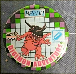 BANPRESTO DIGIMON ADVENTURE JAPANESE BATTLE CHIP GREYMON HP 200 RARE COLLECTIBLE - Picture 1 of 3