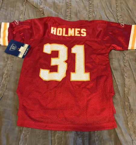 PRIEST HOLMES Kansas City CHIEFS Replica REEBOK Little Boys Small 4 Jersey NEW Cover