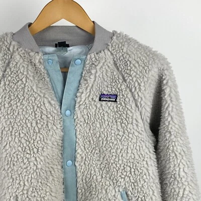 TAG FA19 Patagonia Niños Niñas XL -14 Retro-X Chaqueta Bomber Polar Natural Foto 1 de 4