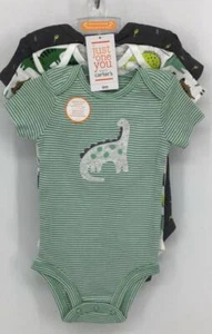 Carter's Just One You Bodysuit Size 6 Months Green Dinosaur Infant Boys New B16 - Picture 1 of 9