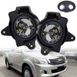 Full Set LED Front Bumper Fog Light Lamp Kit For Toyota Hilux VIGO MK7 2011-2015 - Picture 1 of 15
