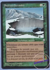 Hot Springs French MTG MISPRINT. "Enchant land" is printed twice. - Imagen 1 de 3