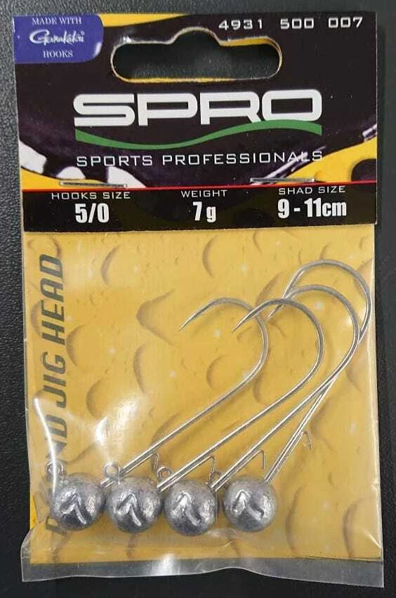 SPRO Gamakatsu Round Jig Head 22 5/0 7g 4 Stück Jigkopf Jighead Bleikopf NEW OVP - Image 1 of 1