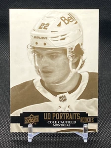 2021-22 Upper Deck Series 1 Portraits Cole Caufield Rookie Canadiens - Picture 1 of 2