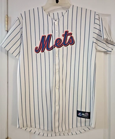 New York Mets Jersey Boys XL Kids Youth White MLB Baseball Majestic NYM Cover