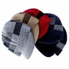 1pc Fur Brim Cotton Skullies Woolen Knitted Bonnet Beanies Unisex Headwear Acces