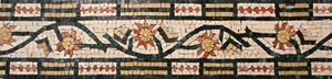 Handmade Mosaic Border Floral Art Marble Mosaic - Picture 1 of 1