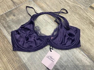 Reggiseno "Robyn" Agent Provocateur in seta viola - 34D - NUOVO CON ETICHETTE! - Foto 1 di 4