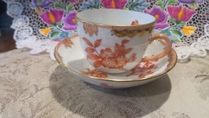 Taza espresso y platillo de flores de óxido HEREND FORTUNA 1728 / VBOH - Imagen 1 de 7