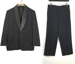 Traje de Esmoquin Doeskin Japonés Años 50 Talla 2 Piezas (Chaqueta US40 / 30 Pantalones) - Imagen 1 de 24