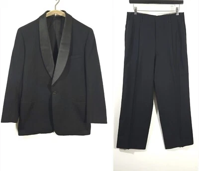 50s Japanese Bespoke Doeskin Tuxedo Suit 2Pc Size (US40 Jacket / 30 Pants) - Image 1 of 4