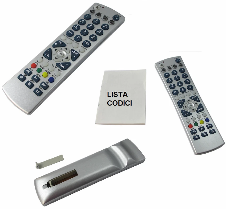 Telecomando Universale TV LCD Plasma LED Decoder Dvb Digitale SAT VCR codici inc - Immagine 1 di 1