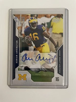 2008 Upper Deck Draft Edition - Adrian Arrington #65 Exclusives Autographs AU RC - Image 1 of 2