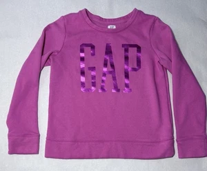 Gap Kids Pullover Girls XXL 14/16 Pink Metallic Logo Sweatshirt - Picture 1 of 6