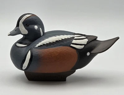 Ducks Unlimited Jett Brunet Harlequin Mini Miniature Duck Decoy 2011 - Image 1 of 4