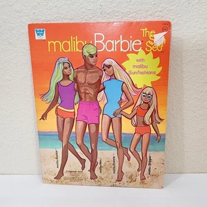 Vintage Malibu Barbie The Sun Set Paper Dolls Mattel 1972 Uncut Unused Whitman - Picture 1 of 7