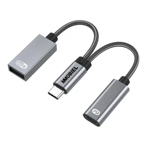 USB-C To USB Adapter OTG, 2 in 1 Splitter USB-C to USB-A and USB-C PD 60W - Picture 1 of 6