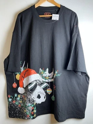 PRÓXIMO - CAMISETA DE NATAL RENAS - TAMANHO 4XL - PRETA - Imagem 1 de 4