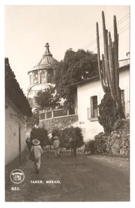 Vintage Taxco Guerrero Mexico Colonial Street Scene RPPC Postcard - Picture 1 of 2