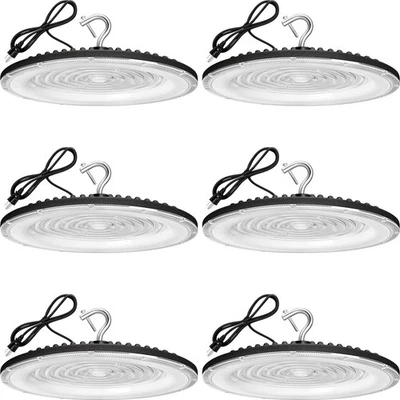 6 Pack 200W UFO Led High Bay Light,IP66 Waterproof,120VAC,30500LM 5000K Dayli... - Image 1 of 4