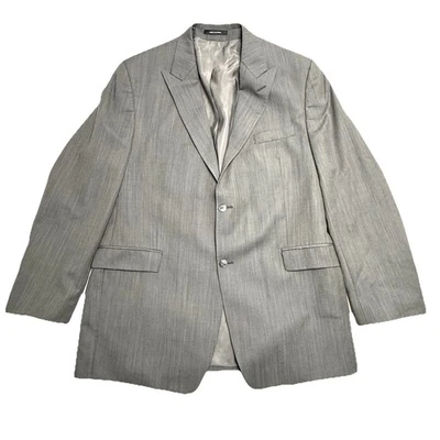 Calvin Klein мужчин 46L серый 100% шерсти блейзер 2 пуговицы спортивное пальто костюм куртка CA - Изображение 1 из 4