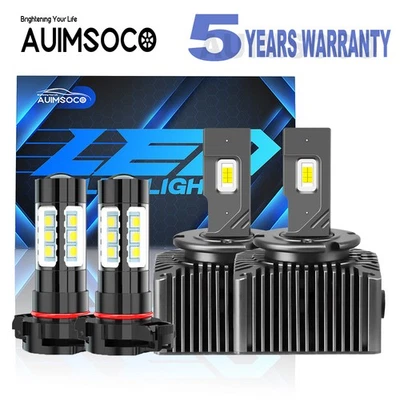 Faros antiniebla LED 4x para GMC Sierra 2500 HD 2016 2017 2018 2019 2020 Foto 1 de 4