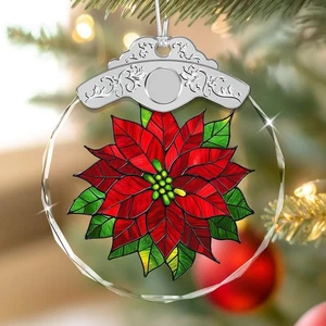 Weihnachtsschmuck - Weihnachtsstern Buntglas Ornament - Weihnachtsdeko - Orname... - Bild 1 von 6