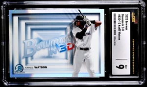 2022 Bowman in 3-D 3D #B3d-12 Kahlil Watson Miami Marlins CSG CGC 9 Mint POP 5 - Picture 1 of 3