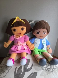 Dora Explorer Plush 26" And 24" Diego Jumbo XL Stuffed Doll - Picture 1 of 5