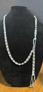 Pastell Saatperlen Lariat Halskette Quaste Enden klassisch - Bild 1 von 7