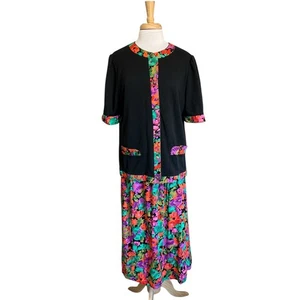 Conjunto de Top y Falda Floral Alley Cat II Vintage Años 80 Whimsi Cottagecore Para Mujer 16 - Imagen 1 de 9