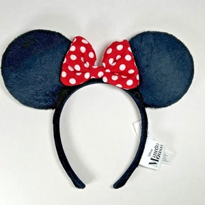 Minnie Mouse Ears Headband Red And White Polka Dot Bow *Excellent Cond.* - Afbeelding 1 van 2