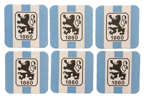 6x TSV 1860 München Bundesliga Fussball Bierdeckel Untersetzer - Picture 1 of 2