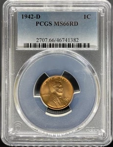 1942-D Lincoln Cent MS66RD PCGS (#PA46741382) - Picture 1 of 2