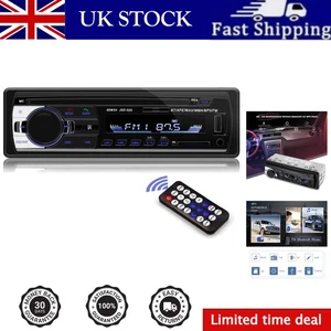 Bluetooth Car Stereo 1DIN with Hands-Free Calling & FM/USB/SD Support - Picture 1 of 15