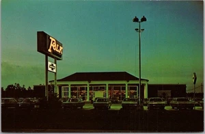 Baton Rouge La. vintage años 70 Postal publicitaria de concesionario de automóviles "POLK CHEVROLET PLANTATION" - Imagen 1 de 2