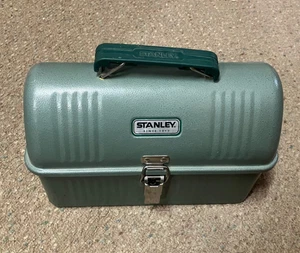 -Muy bonita lonchera vintage Stanley Hammertone acero verde 5,5 cuartos - Imagen 1 de 7