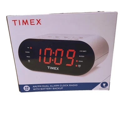 Timex Alarm Clock T231W for Bedroom with AM/FM Radio 20 Station Presets - Image 1 of 4