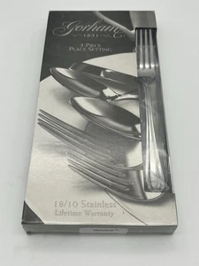 Gorham 5 Piece Place Setting 18/10 Stainless Flatware Melonbud #9227510 NEW NIB - Picture 1 of 4