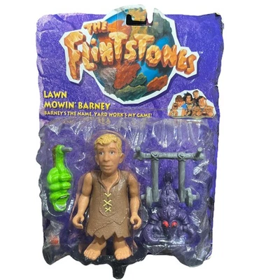 The Flintstones Vintage 1993 Mattel Lawn Mowin Barney 11656 NEW SEALED 90s Fig - Image 1 of 4
