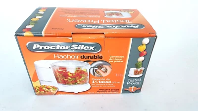 PROCTOR SILEX Durable Food Chopper~Pulse Speed Control~1.5 Cup Capacity~White - Image 1 of 4