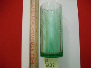 VINTAGE COLLECT - PROPERTY OF COCA-COLA TUMBLER GREEN TINT GLASS NOT FOR PUBLIC - Picture 1 of 2