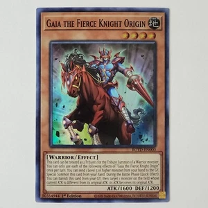 Gaia the Fierce Knight Origin - ROTD-EN000 - NM - Super Rare - 1st ed - Yugioh - Picture 1 of 2
