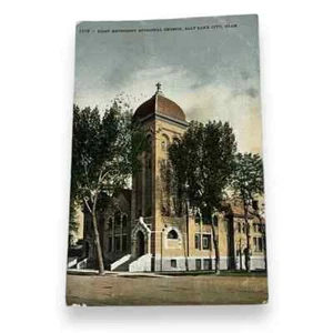 Postal Primera Iglesia Metodista Episcopal Salt Lake City Utah c1909 C177 - Imagen 1 de 2
