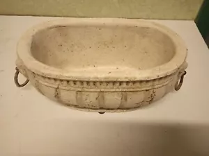 Vaso Con Anelli Porta Pianta In Ceramica H11 L28 - Foto 1 di 5