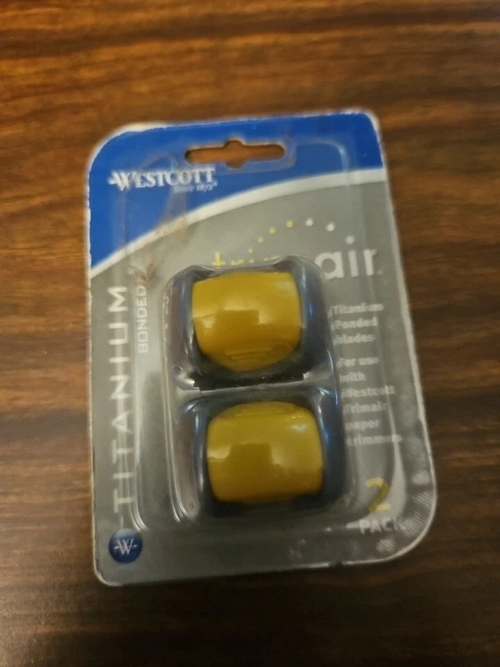 NEW Westcott Titanium Bonded Replacement Blades Trimair Trimmers (2 Pk) #15194 - Image 1 of 4