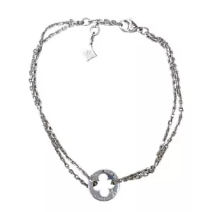 LOUIS VUITTON Blasslé Chain Empreinte Q95621 Bracelet K18WG (G9203) - Picture 1 of 4