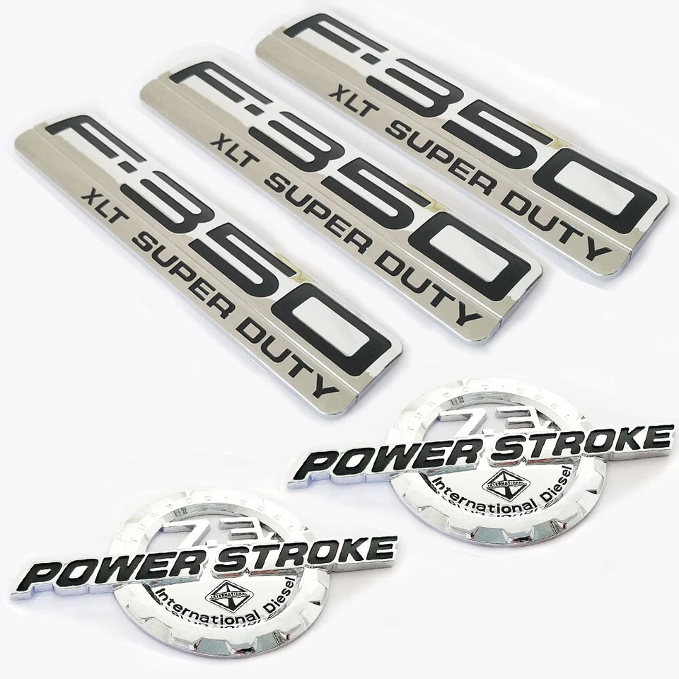 2x OEM Black 7.3l Powerstroke Emblem Power Stroke Badge Z for Ford F250 F350