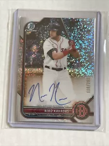 2022 1st Bowman Chrome Niko Kavadas Speckle Refractor Auto #/299 - Picture 1 of 1